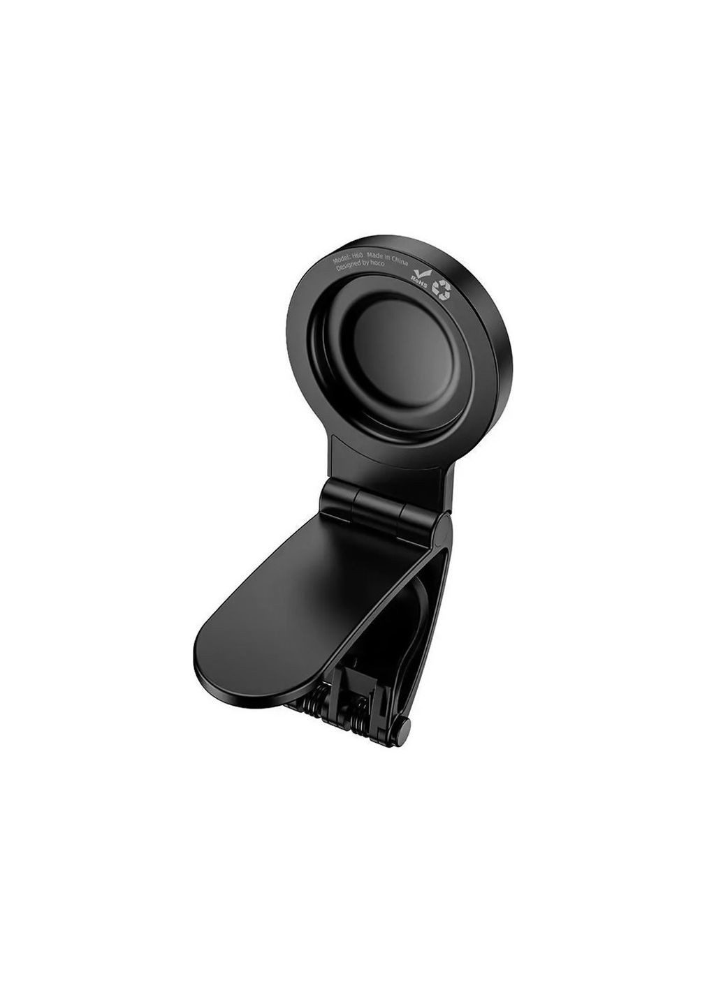 Автотримач для телефону H60 Magnetic Ring ABS + силікон кріплення на кермо автомобіля Чорний Hoco (333144165)