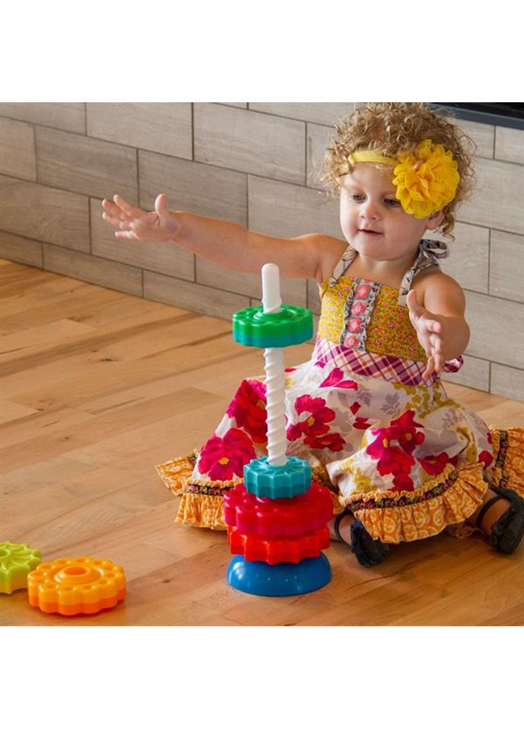 Винтовая пирамидка SpinAgain тактильная (F110ML) Fat Brain Toys (331173434)