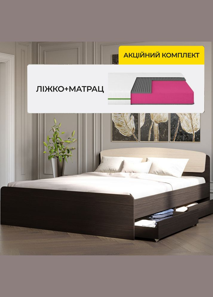 Комплект кровать двуспальная Астория и матрац Koala Nimbus 160х200 см (EVR-2488-ISM-051164) Еверест (362267483)