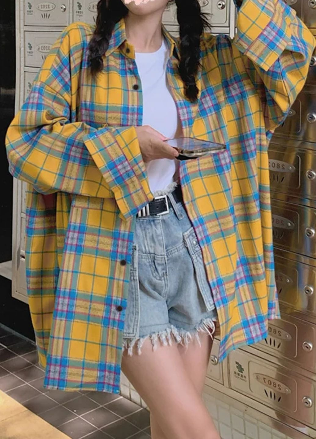 Желтая кэжуал рубашка в клетку G&N с длинным рукавом