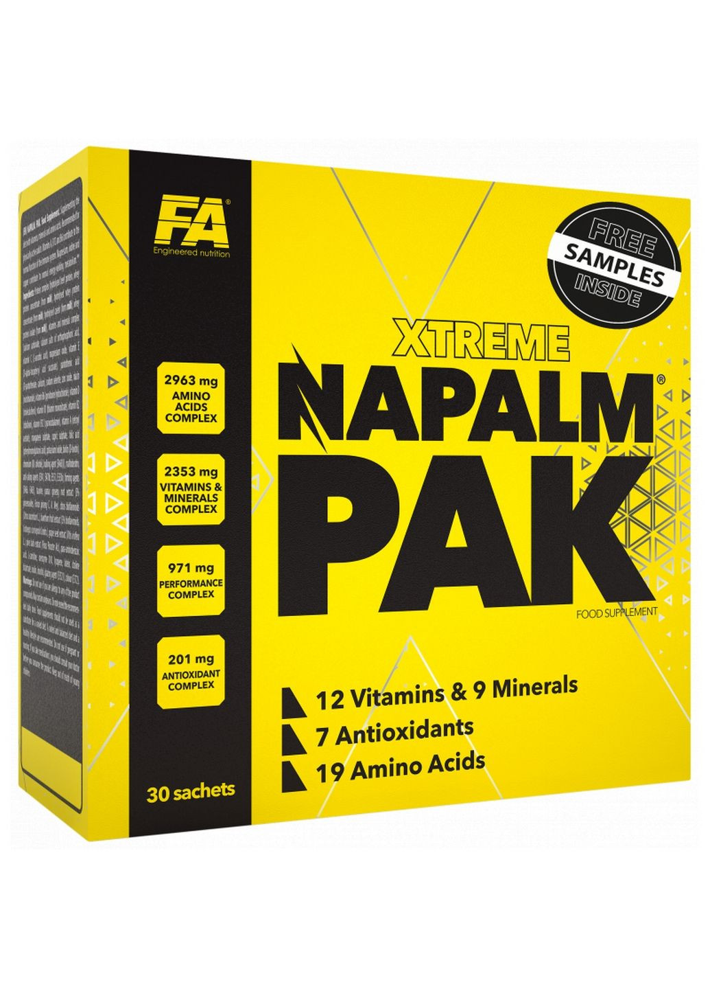 Вітаміни та мінерали Napalm Pak, 30 пакетиків Fitness Authority (293478678)