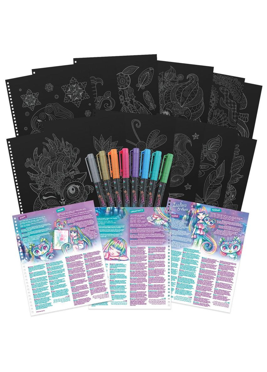 Набор для творчества – Раскраска: Айседора, черные листы Nebulous Stars (342752335)