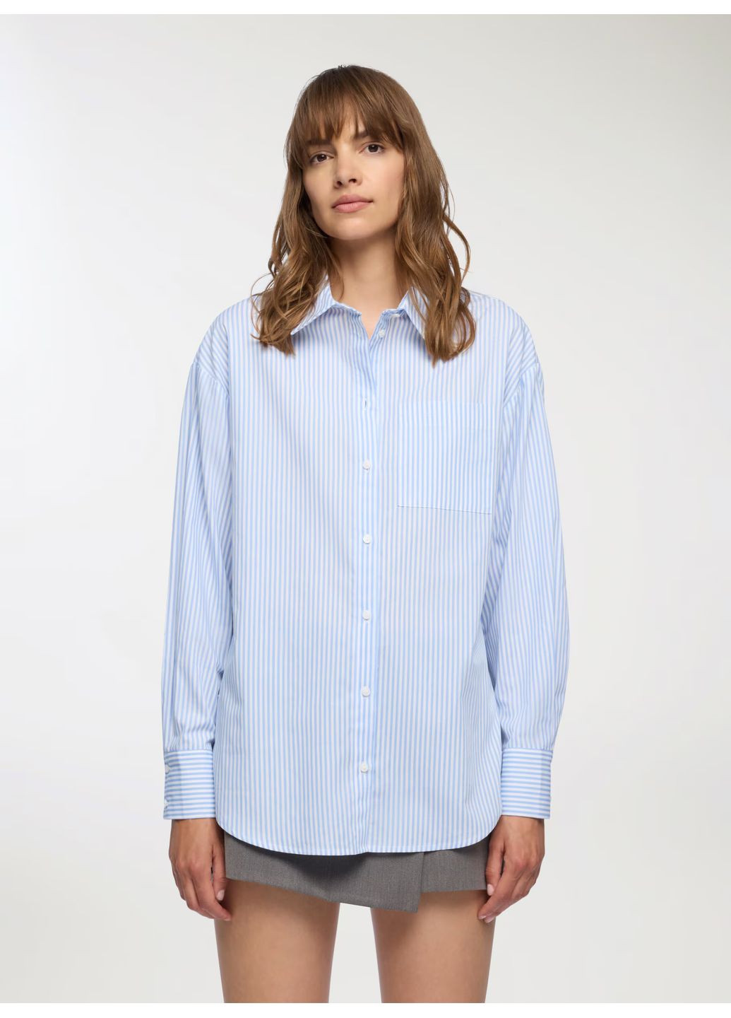 Голубая блузка женщин Terranova