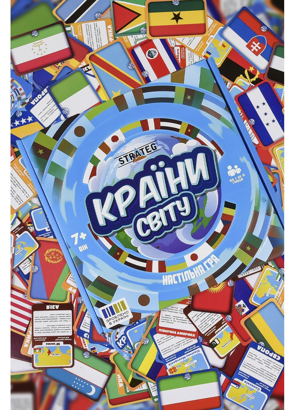 Настільна гра "Країни світу" колір різнокольоровий CB-00288987 Strateg (370144488)