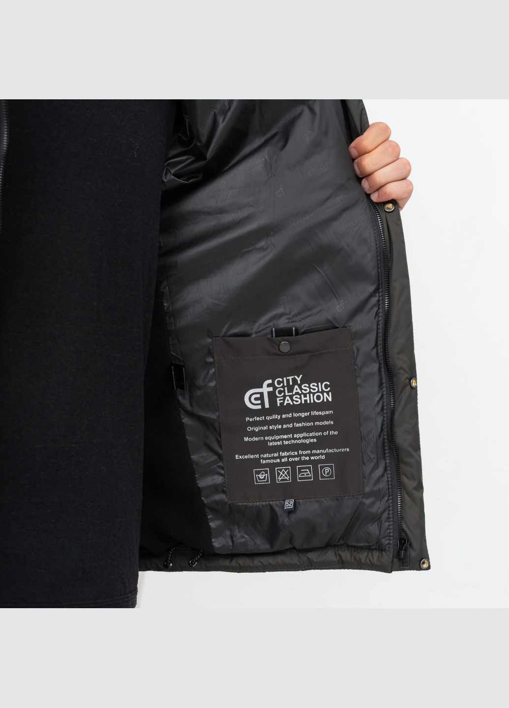 Оливковая (хаки) демисезонная демисезонная мужская куртка большого размера SK