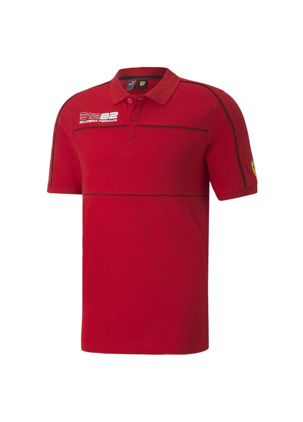 Красная футболка-поло scuderia ferrari race polo shirt men для мужчин Puma однотонная