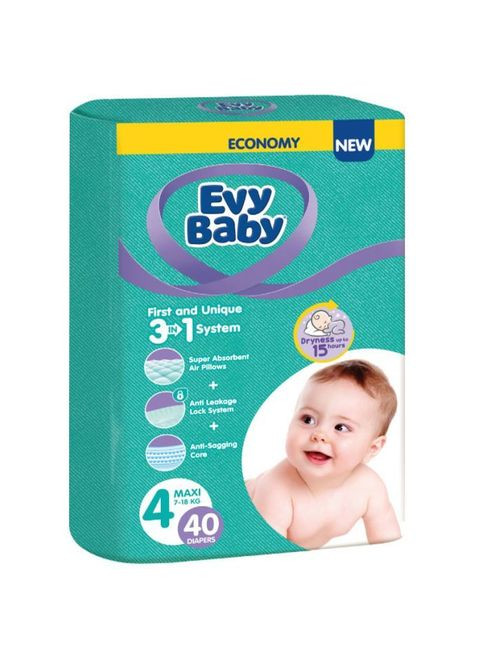 Подгузники (8683881000028) Evy Baby Maxi Twin 7-18 кг 40 шт (357436152)
