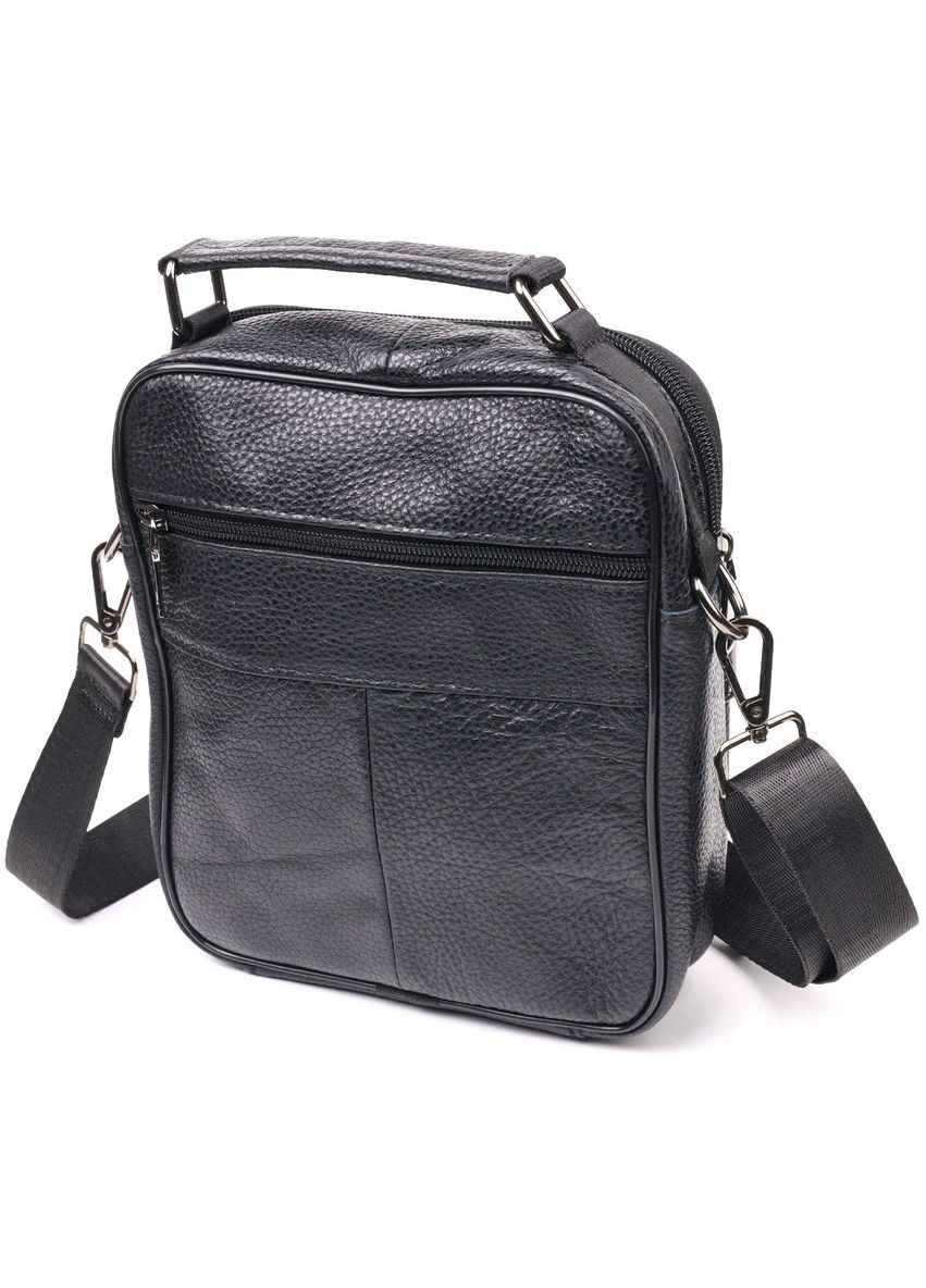 Сумка вертикальная кожаная 21270 Черная Vintage (298567011)