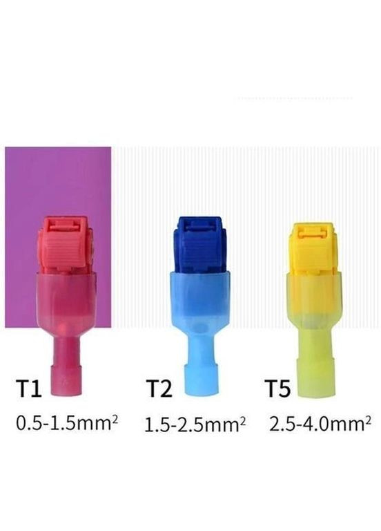 Набор клемм T-образных обжимных 0.5-4.0 мм PWR с изоляцией 480 шт (ЕК050768) No Brand (330778869)