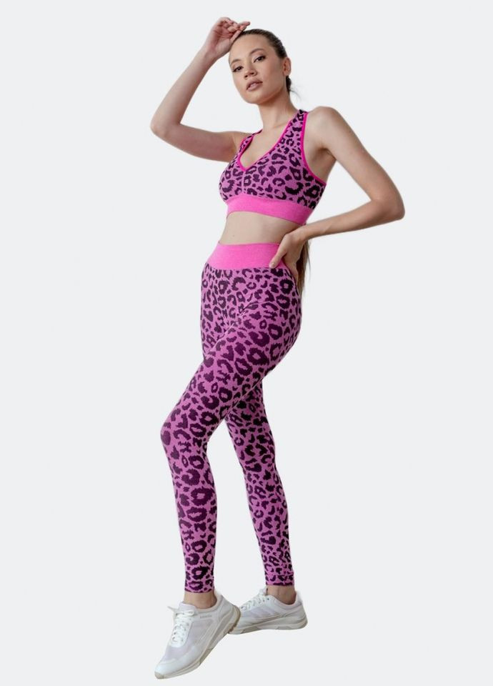 Топ женский бесшовный на широких бретелях с принтом Giulia TOP ANIMAL MELANGE 03 (316683681)