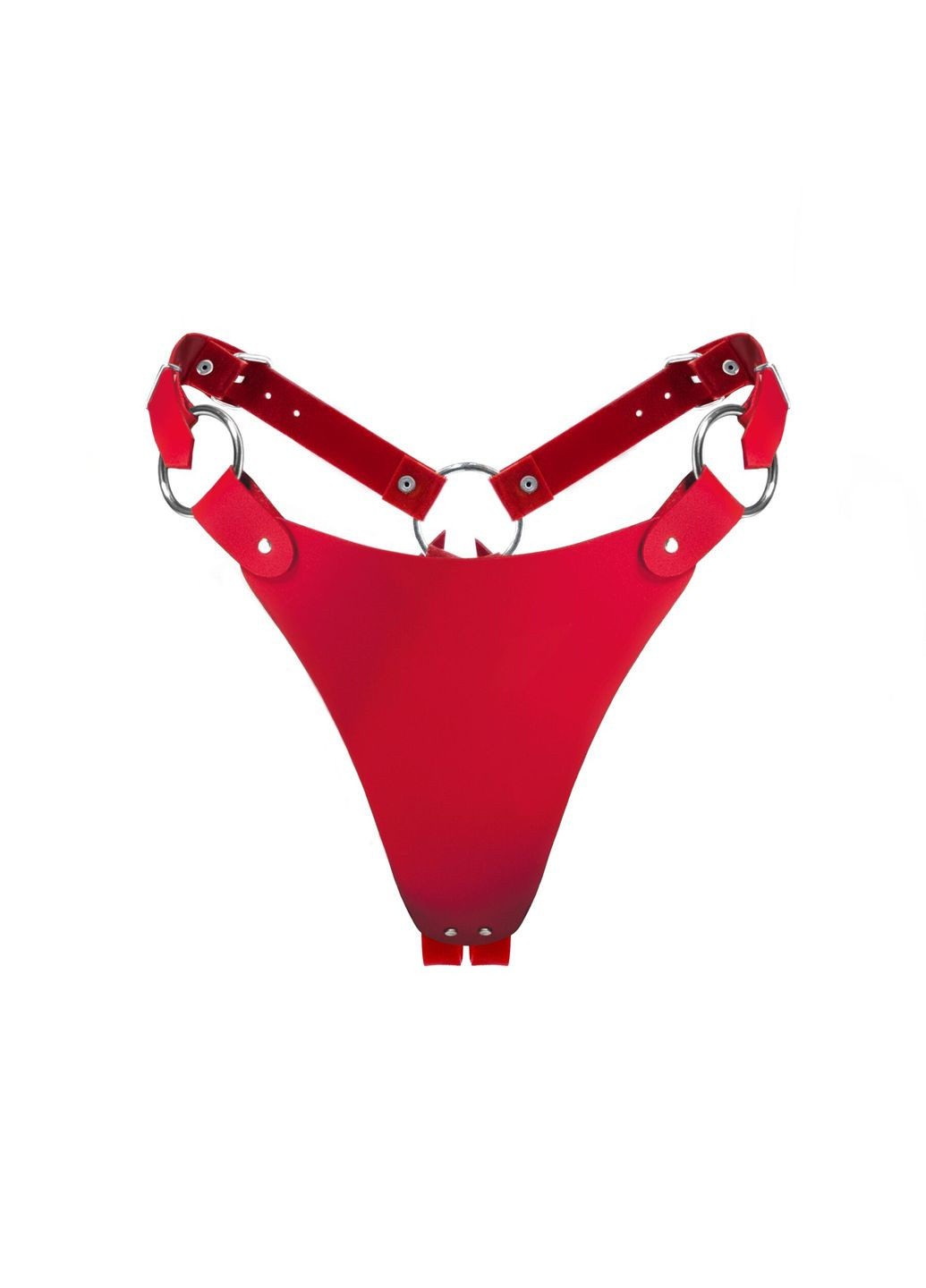 Трусики из натуральной кожи – String Bikini Red Feral Feelings (297571818)