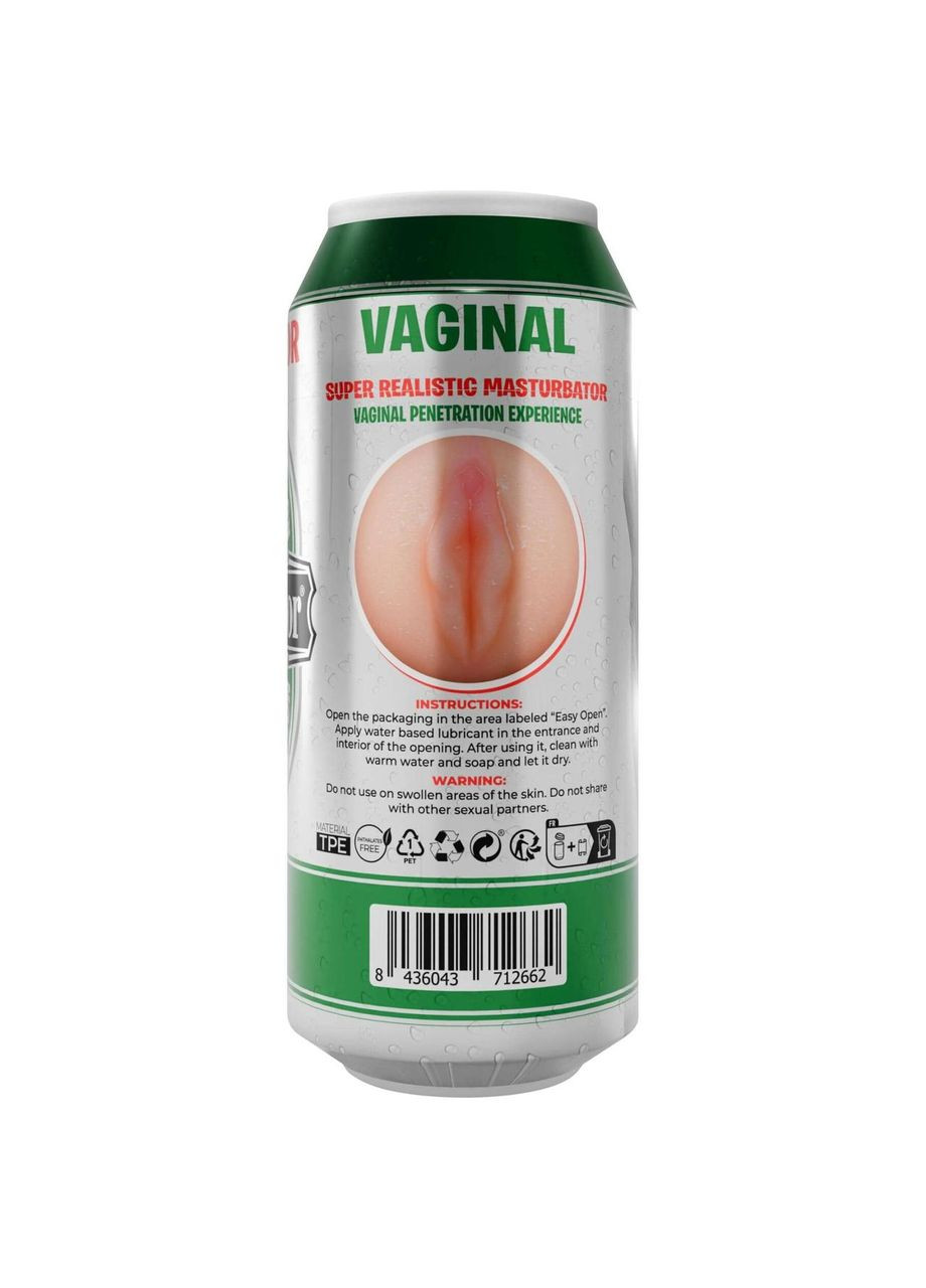 Мастурбатор-вагіна Alive Heineken Vagina II у вигляді банки пива, реалістичний No Brand (366878767)