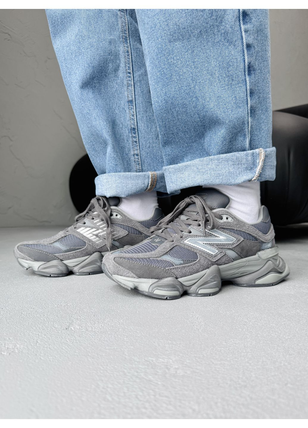 Сірі Осінні кросівки чоловічі new balance 9060 greyl-0386 нью беланс 9060 No Brand