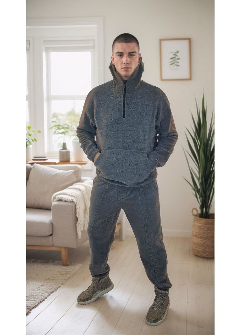 Сірий зимній костюм чоловічий Garna