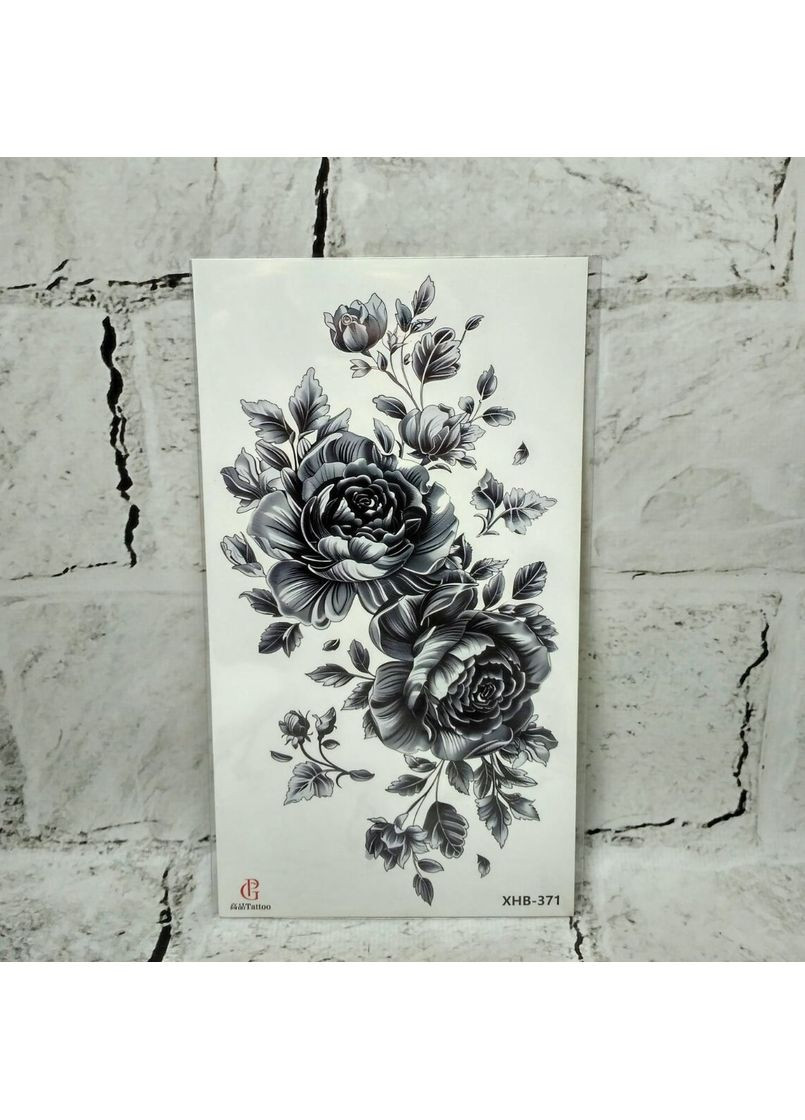 Флеш тату тимчасове татуювання на тіло аркуш 11,5х21 см Квіти No Brand (349824048)