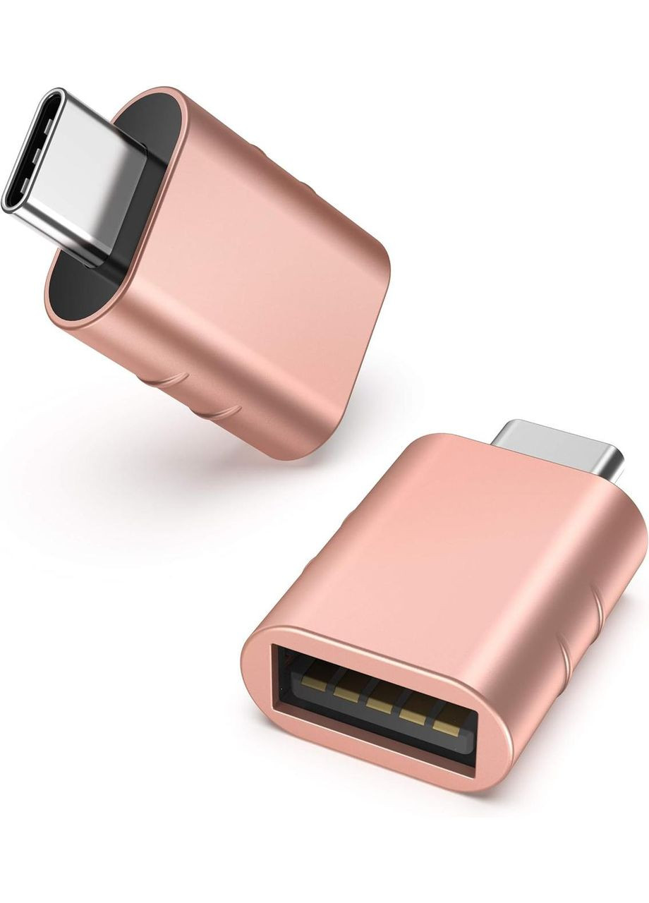 Переходник USB на USB C 2 шт розовое золото No Brand (354828845)