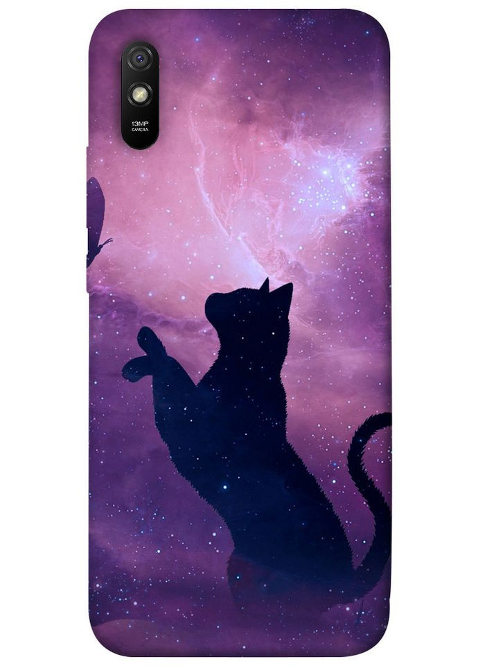 Чохол з принтом для Xiaomi Redmi 9A / на Ксяомі, сяомі, ксіомі редмі 9а Кіт і метелик No Brand (339060929)