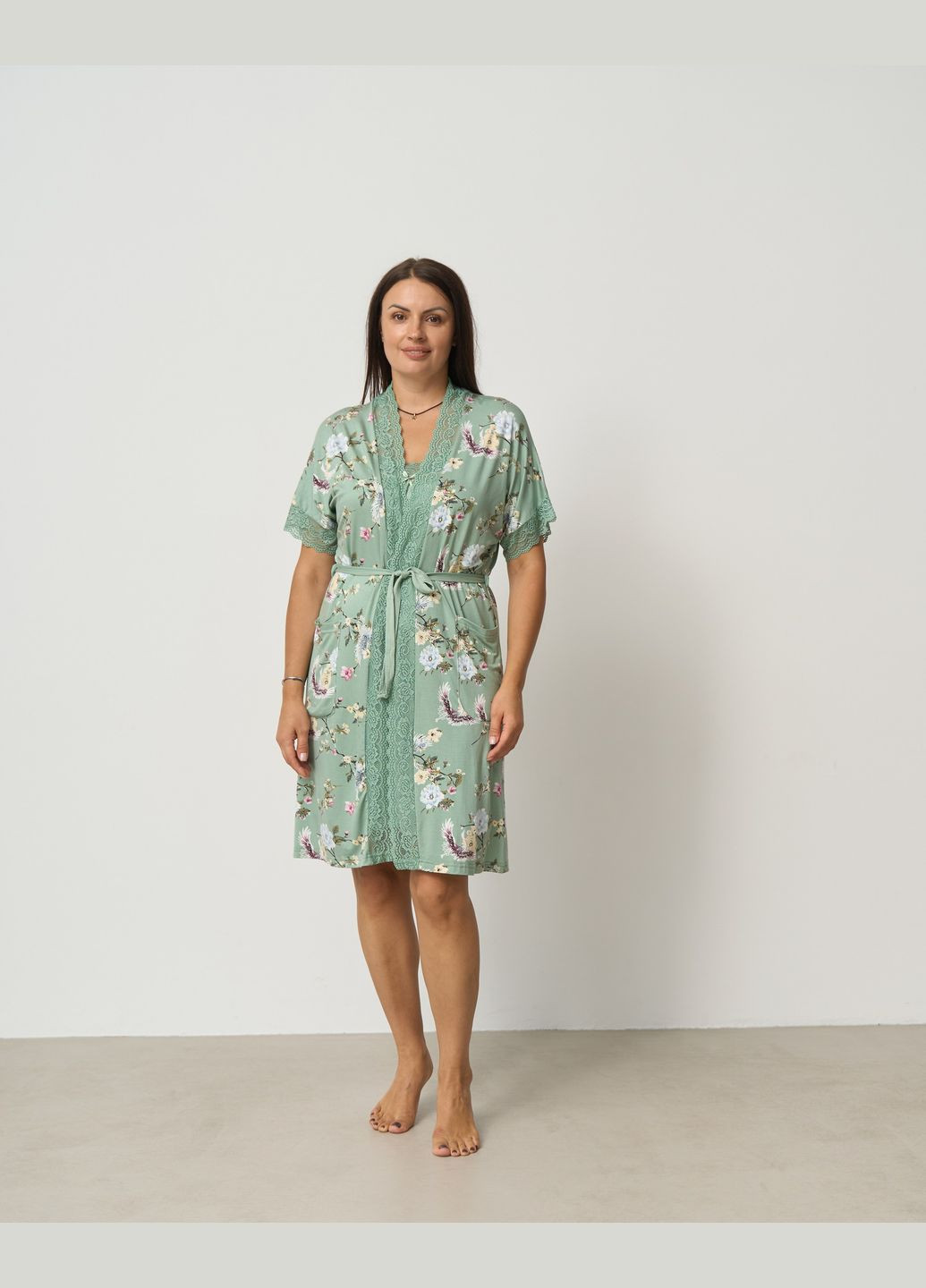 Комплект халат та сорочка батал Nicoletta (317356065)