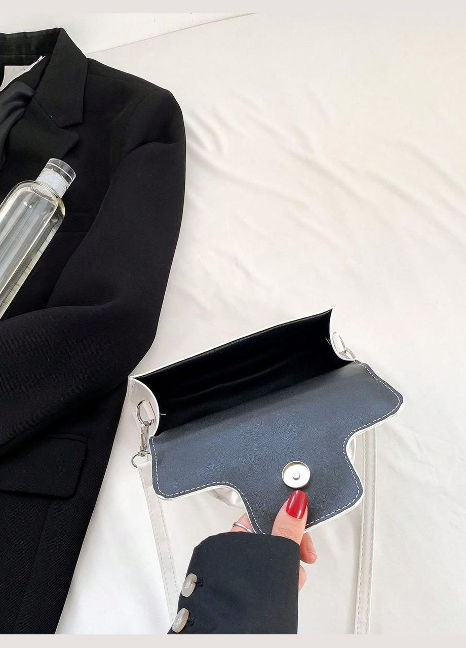 Жіноча сумка 10392 крос-боді біла на ремінці No Brand (306709439)