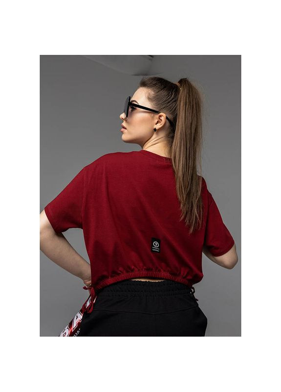 Жіноча коротка футболка D9 Марсала, (06399079) TOTALFIT - (298344112)