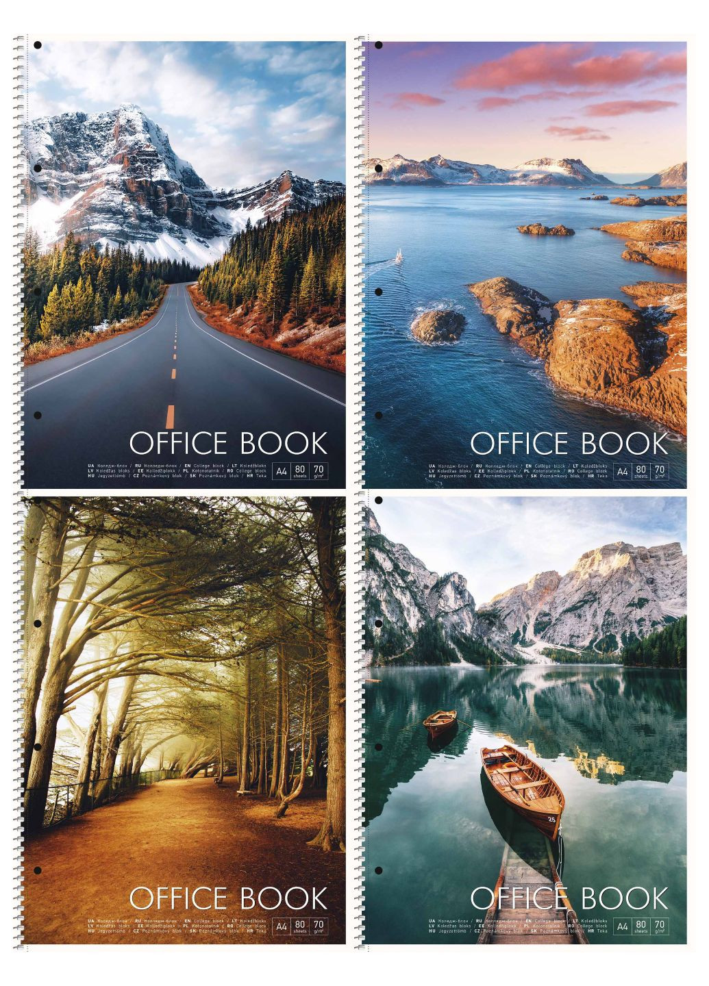 Набір 4 шт. коледж блоків . Коледж блок А4 80 арк. у лінію 6502 A4-CC-080-6502L 4823088218282 Школярик (301411416)