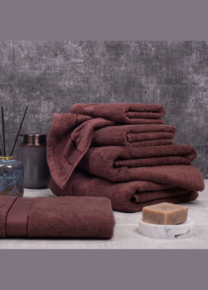 Aisha Home Textile полотенце махровое aisha - шоколадный 50*90 (400 г/м²) коричневый производство -