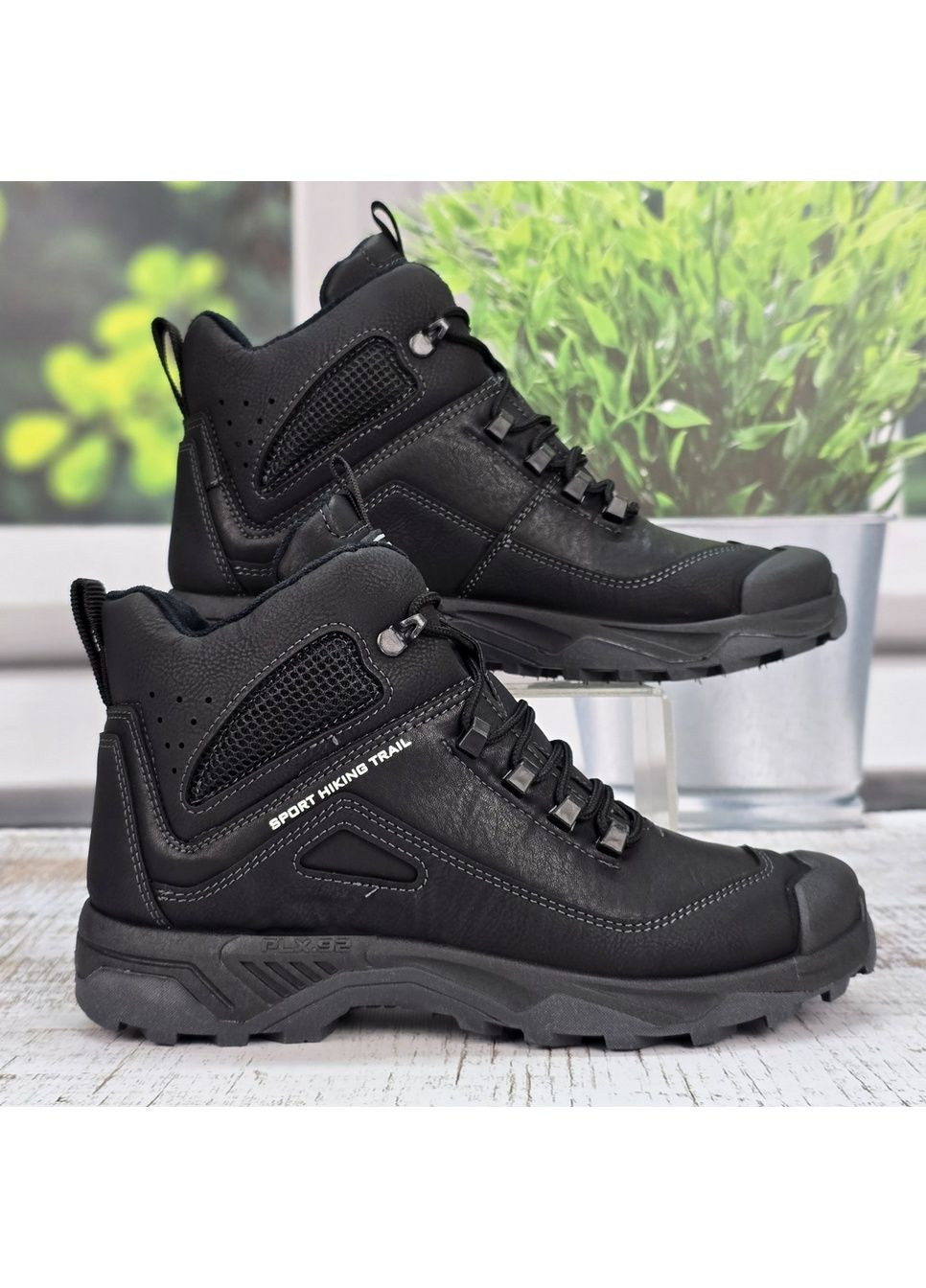 Черевики чоловічі зимові чорні на шнурках Paolla (366341474)