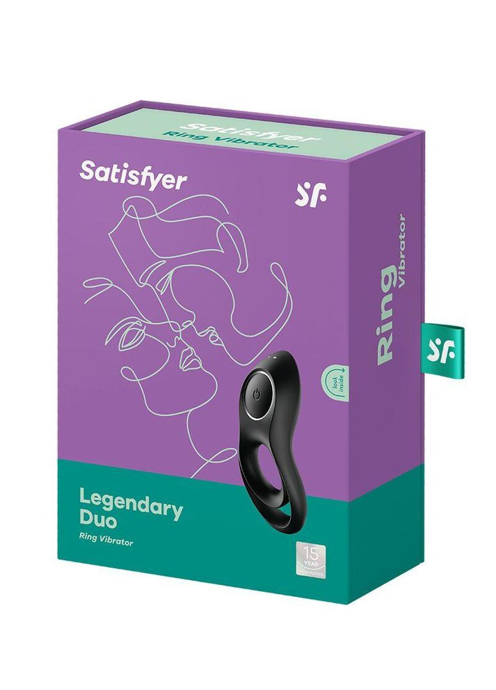 Ерекційне кільце з вібрацією Legendary Duo для члена та мошонки Satisfyer (371388957)