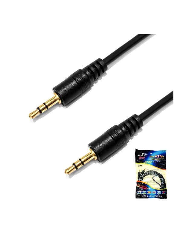 Кабель 3.5mm-3.5mm 1.5м для подключения аудиоакустики 25 шт. Lesko (352011753)