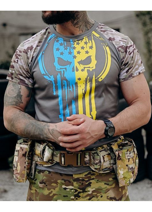 Тактична чоловіча футболка Необмежено Придатний сіра No Brand (358203760)