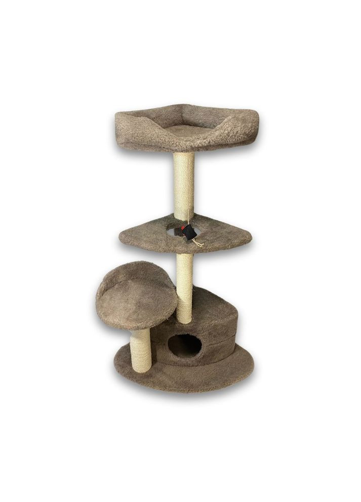 Дряпка Поселок угловая коричневая 55х56х117 см Природа (362703261)