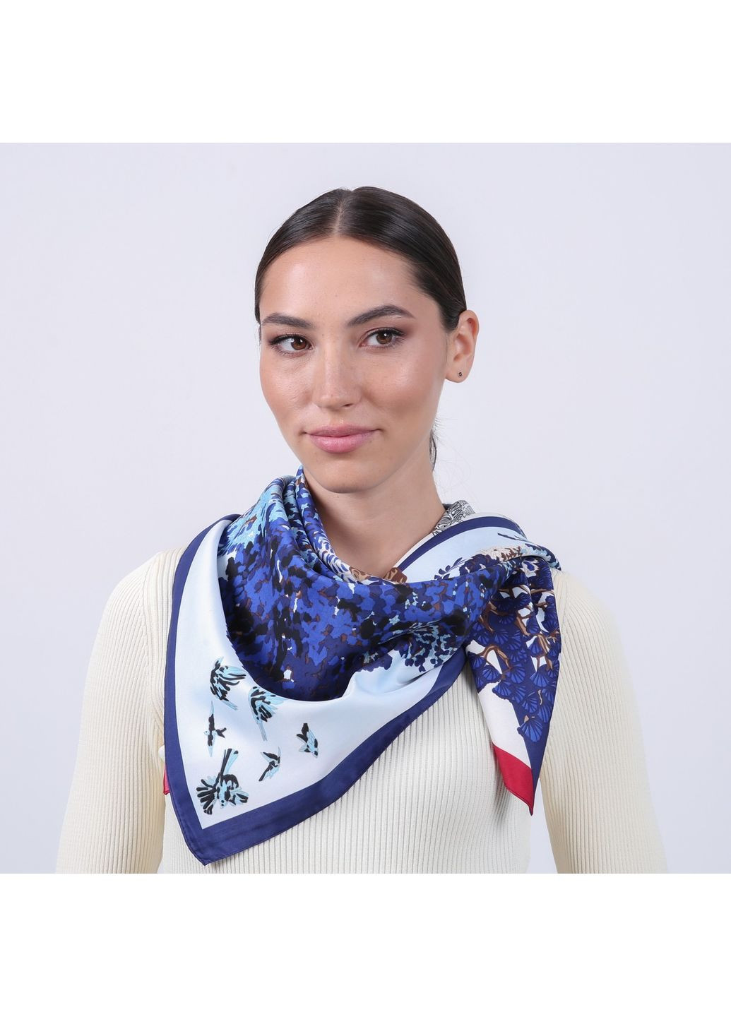 Хустка жіноча з принтом атлас різнокольорова АГНЕТ LuckyLOOK 916-586 (360985321)