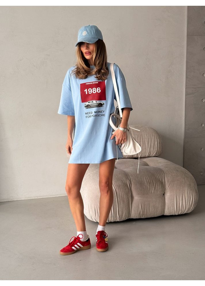 Женская широкая футболка КАБРИОЛЕТ с принтом (mil564) milirud - (369150671)