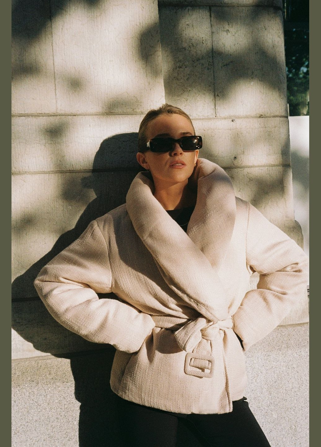 Бежевая куртка демисезон,бежевый, NA-KD