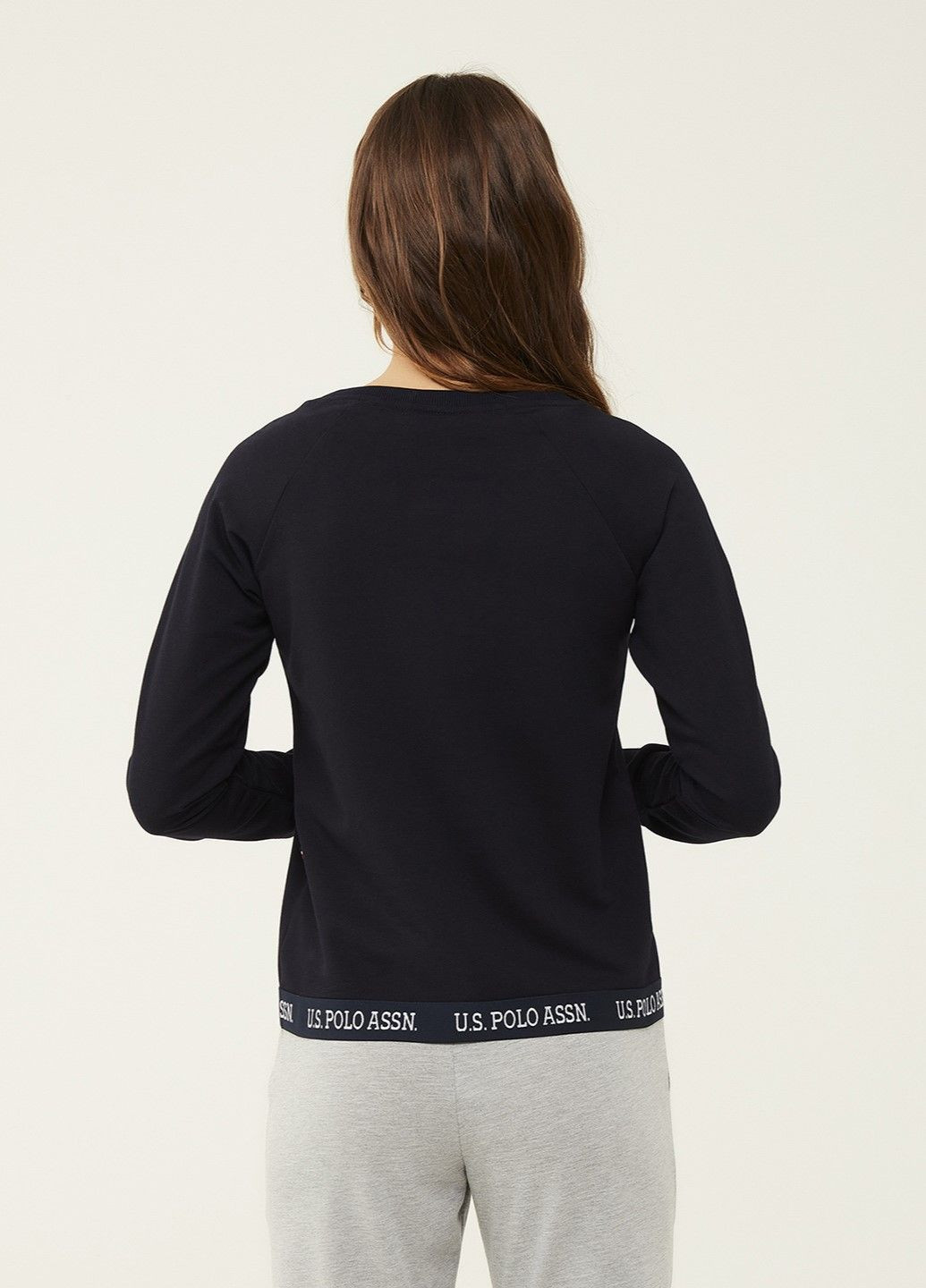 Темно-синій світшот жіночий U.S. Polo Assn. (296281174)