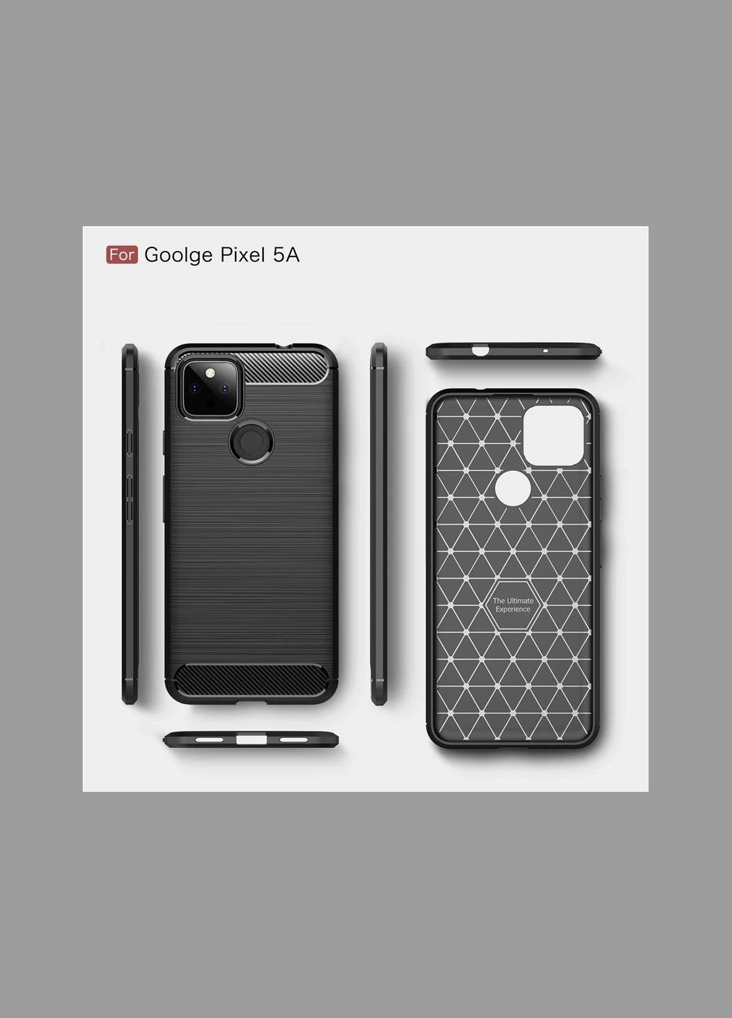 Силиконовый чехол для Google Pixel 5A 5G бампер под карбон Viseaon (322212996)