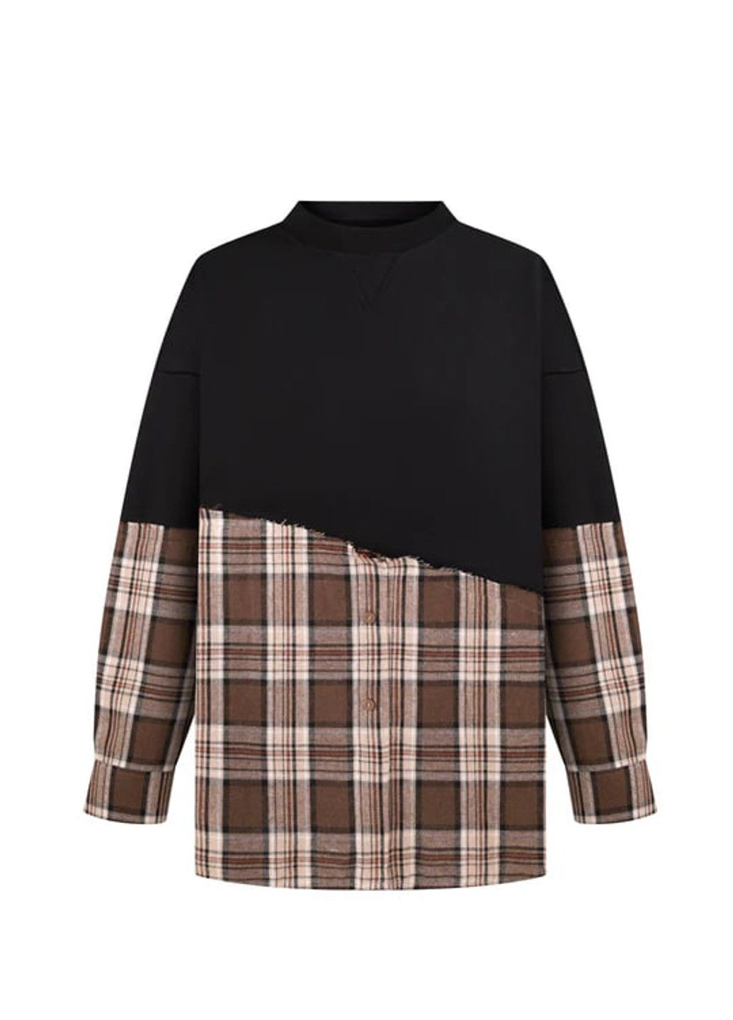 Чорний світшот асиметричного крою - верона LUCKY REEF (316032894)