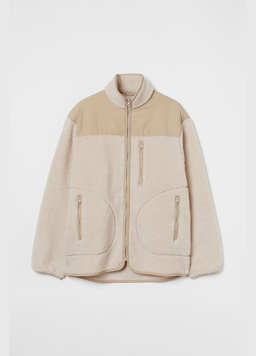 Бежева демісезонна куртка зі штучного хутра H&M