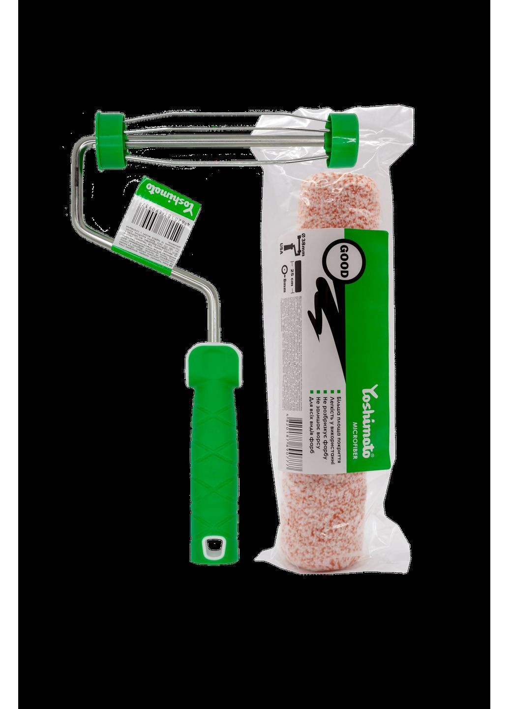 Валик микрофибра 38х180х8 мм с ручкой тип USA (Y02-522) Yoshimoto (360881221)