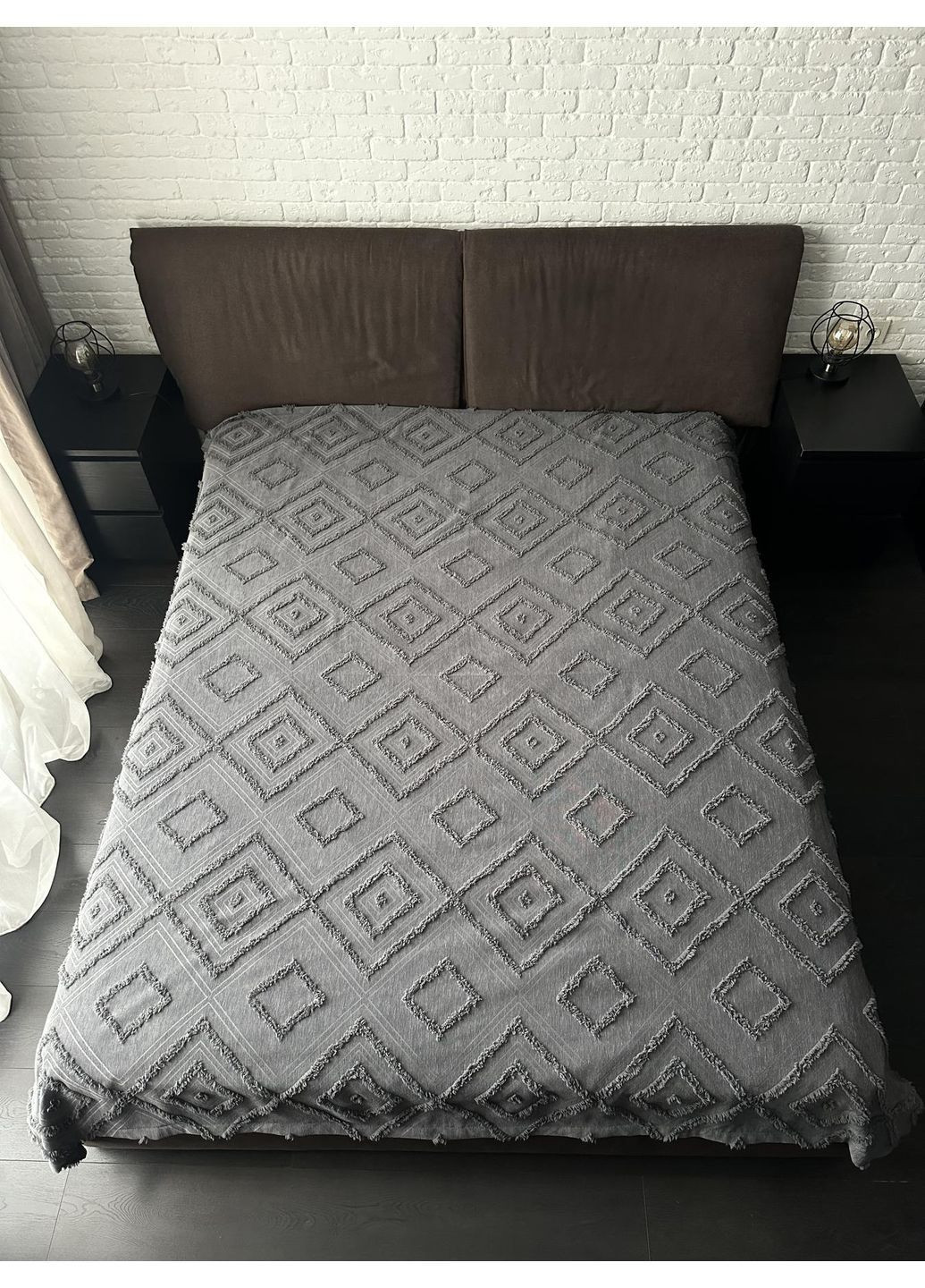 Покривало «Diamond Nordic» 180×200 см, графіт Cosy (366547049)