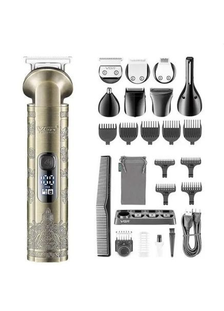 Набор VGR V-110 8в1 Professional для ухода за волосами, бородой, триммер для носа HelferHoff (367074134)
