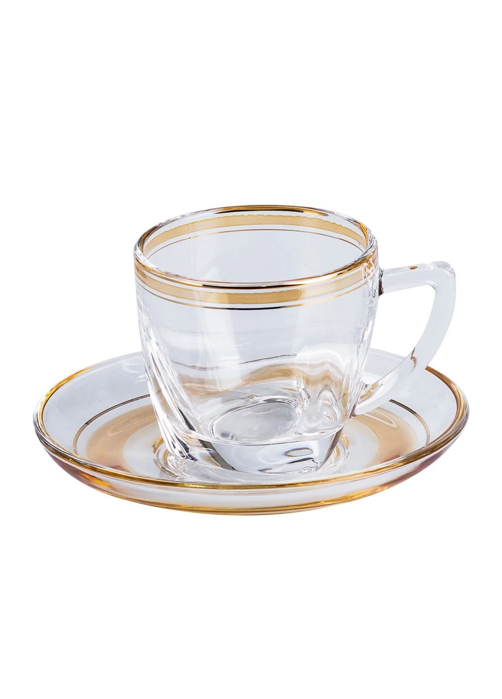 Чайний сервіз на 6 персон скляний Clear, жовтий TS Kitchen HP570 No Brand (377467529)
