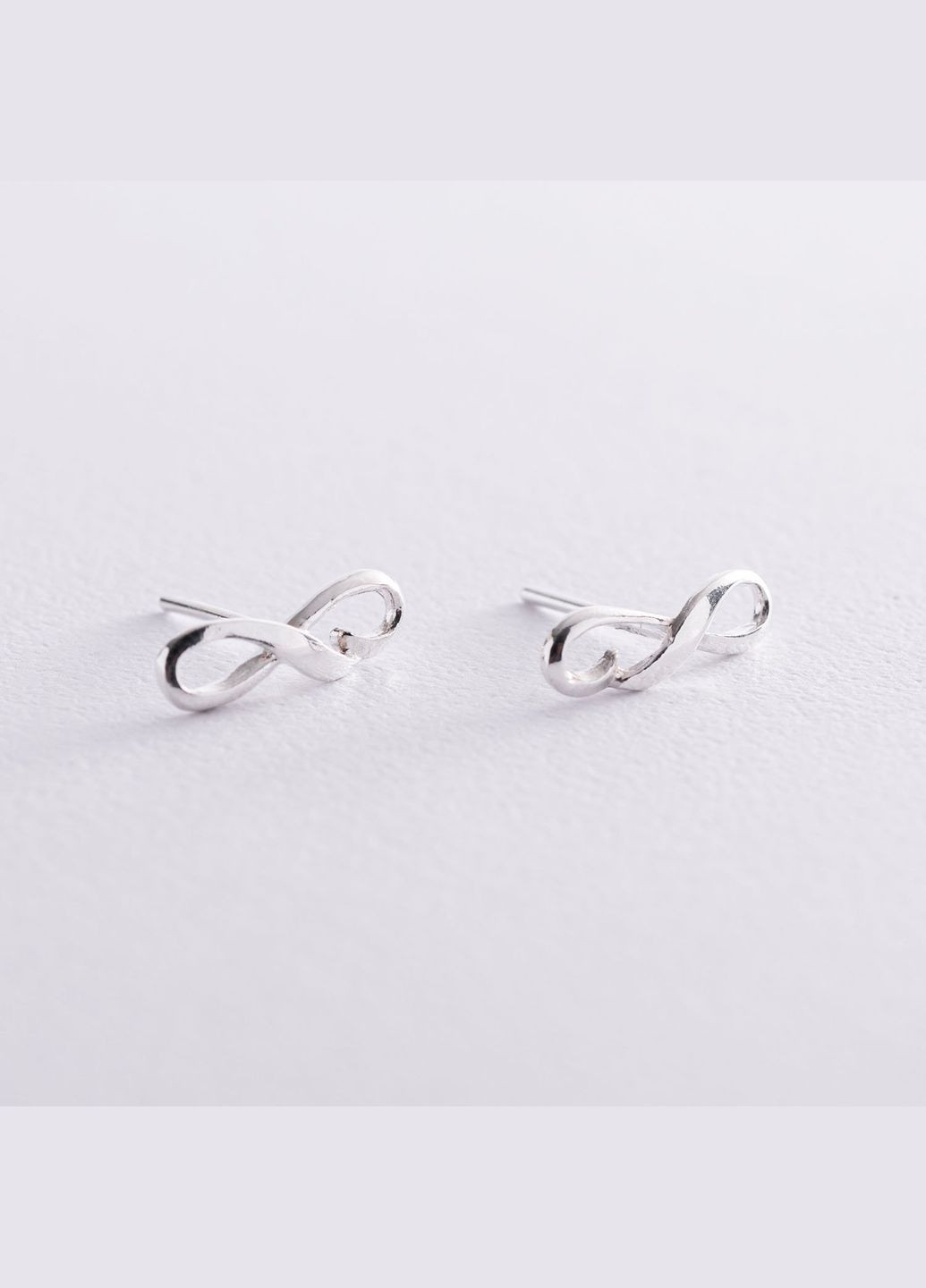 Срібні сережки - пусети Нескінченність 122869 Oniks (264024437)