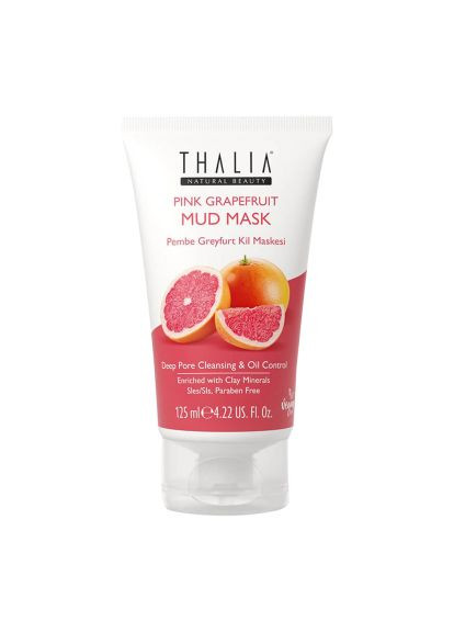 Глубокоочистительная грязевая маска для лица с экстрактом розового грейпфрута, 125 мл Thalia (279835099)