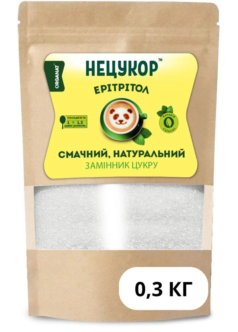 Натуральный заменитель сахара Эритритол НЕЦУКОР для диет, для похудения, при диабете, 300 г No Brand Модель (391325336)