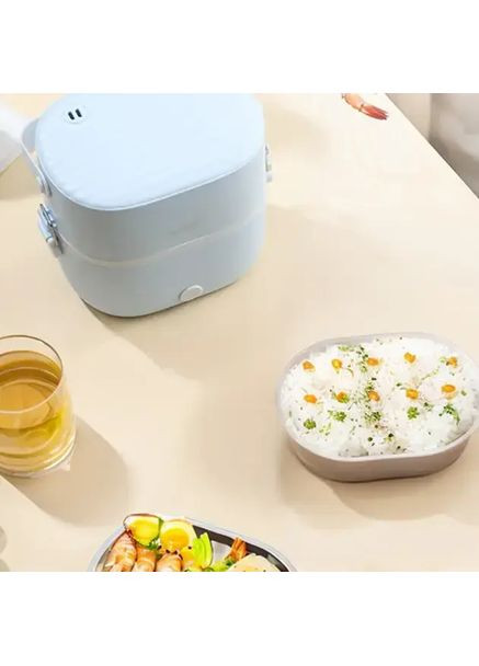 Ланч-бокс з підігрівом об'ємом 1 л на два контейнери з кришками LY-800 Hengda (363832917)