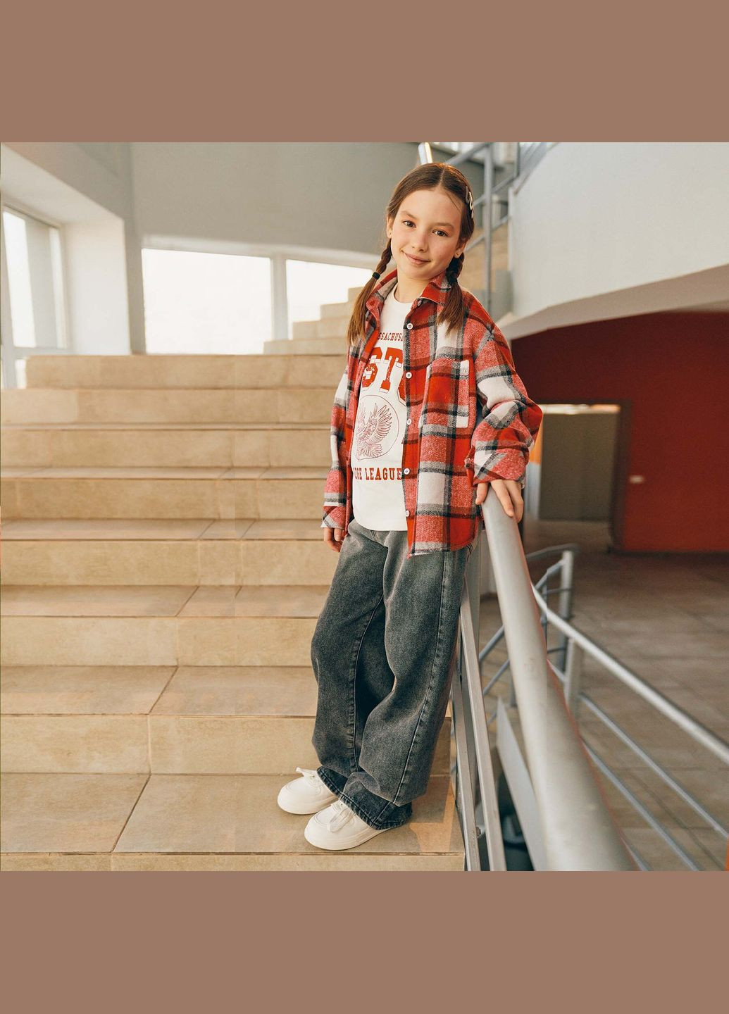 Сорочка з візерунком для дівчинки GBC02323 140 см shop (2000991043602) LAWA (366016747)