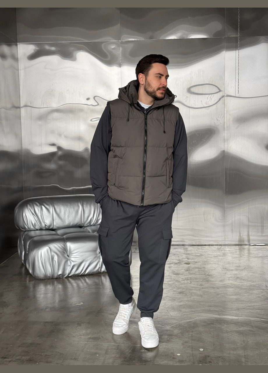 Комплект жилетка сірий графіт Easy + костюм Jack на блискавці сірий No Brand (329995303)