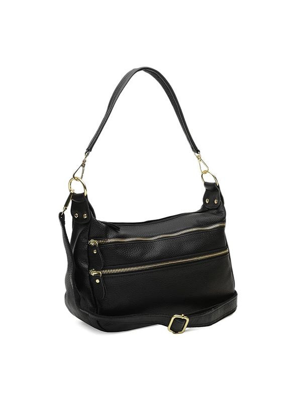 Сумка женская кожаная через плечо тоут K1213 Черный Borsa Leather (302007853)