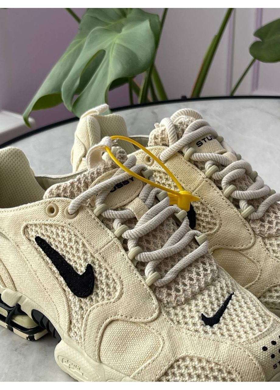 Кроссовки женские и мужские Nike Air Zoom Spiridon Cage 2 x Stussy beige | Найк Аир Зум бежевые No Brand бежевые демисезоны (355797396)